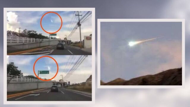 Captan la caída de un presunto meteorito en Querétaro a plena luz del día