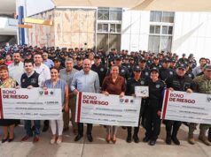 Reconoce Milena Quiroga a policías municipales con Bono de Riesgo